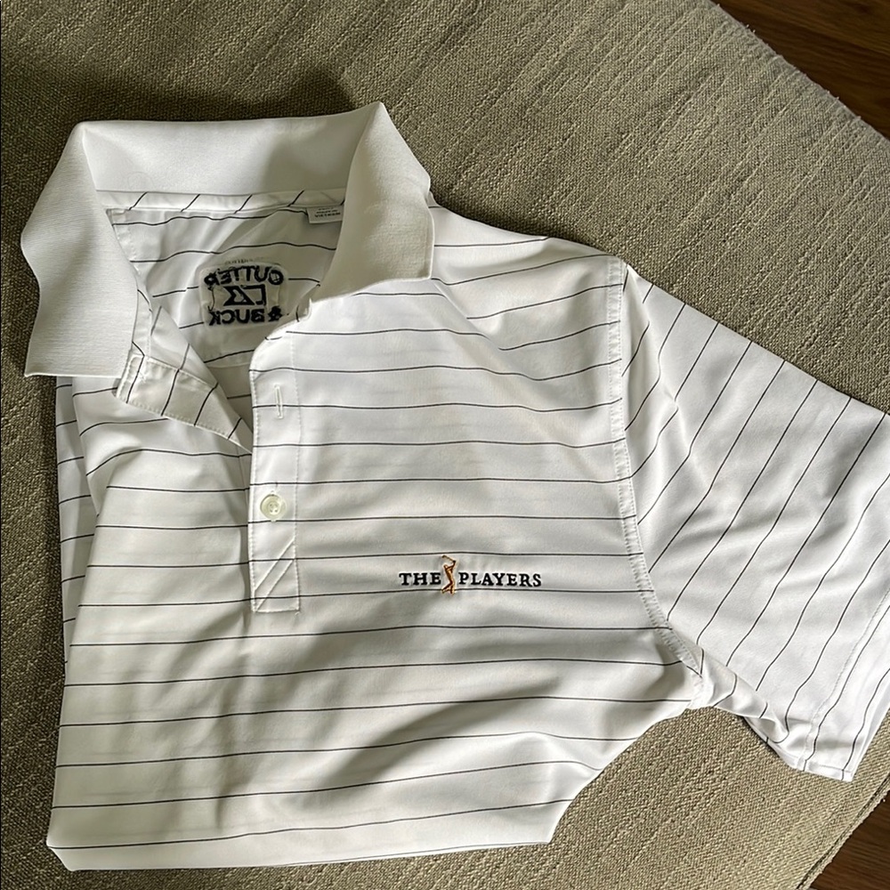 Cutter and buck White and black Striped Polo Shirt